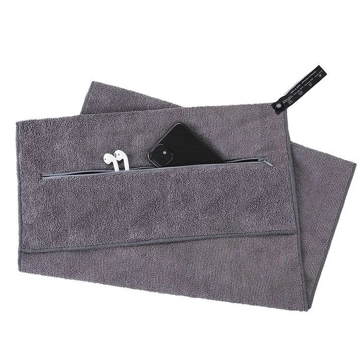 Sports Gym Towel Hooded Invisible Zipper Apron
