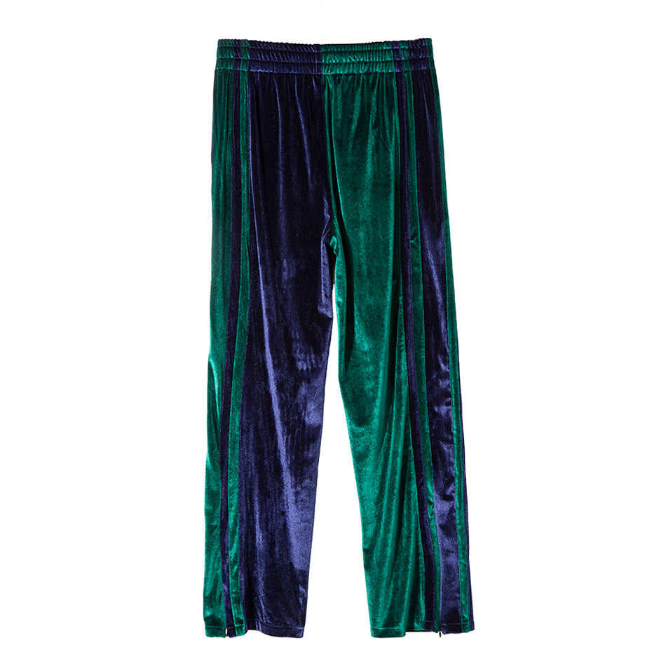 Velvet straight-leg wide-leg pants