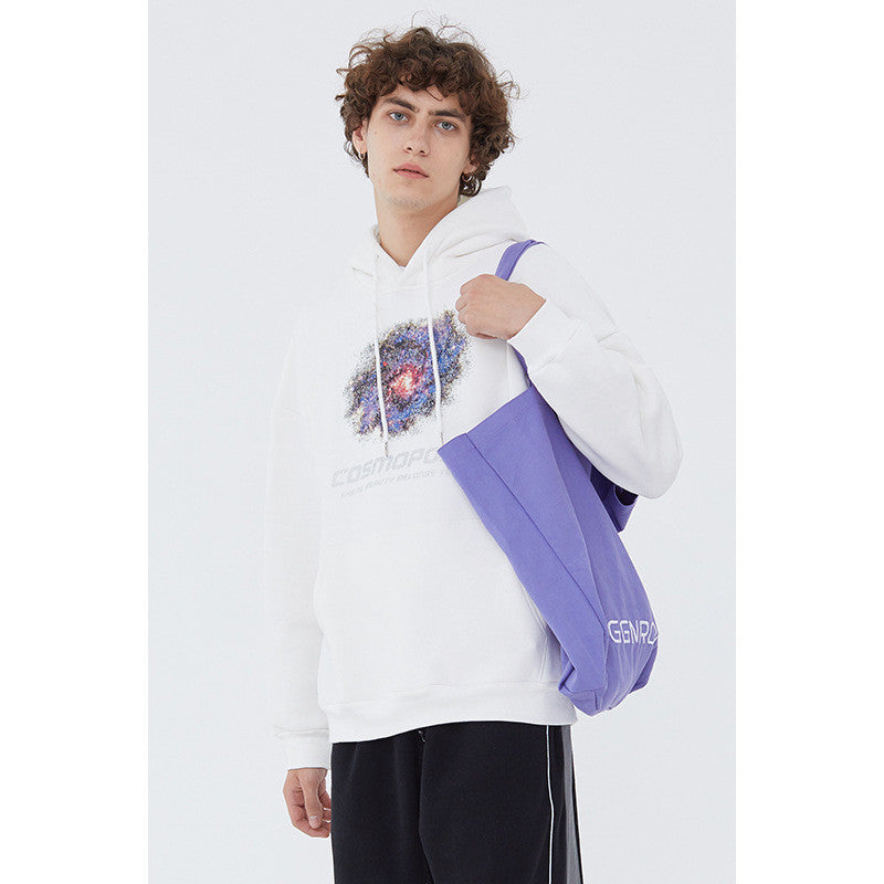 Winter printing tide brand hooded sweater men