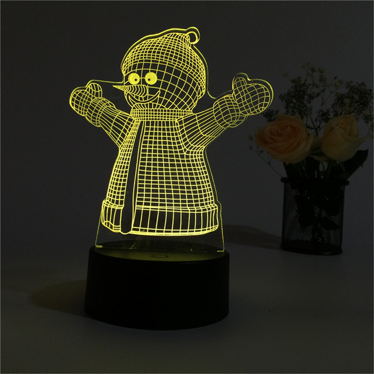 Christmas 3D table lamp colorful touch acrylic atmosphere light