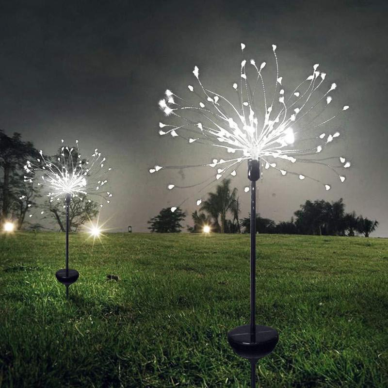 Ground-Inserted Firework Lights Christmas Outdoor LED Holiday Sky Starry Lights Lawn Christmas Lights Solar String Lights