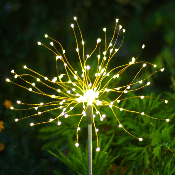 Ground-Inserted Firework Lights Christmas Outdoor LED Holiday Sky Starry Lights Lawn Christmas Lights Solar String Lights