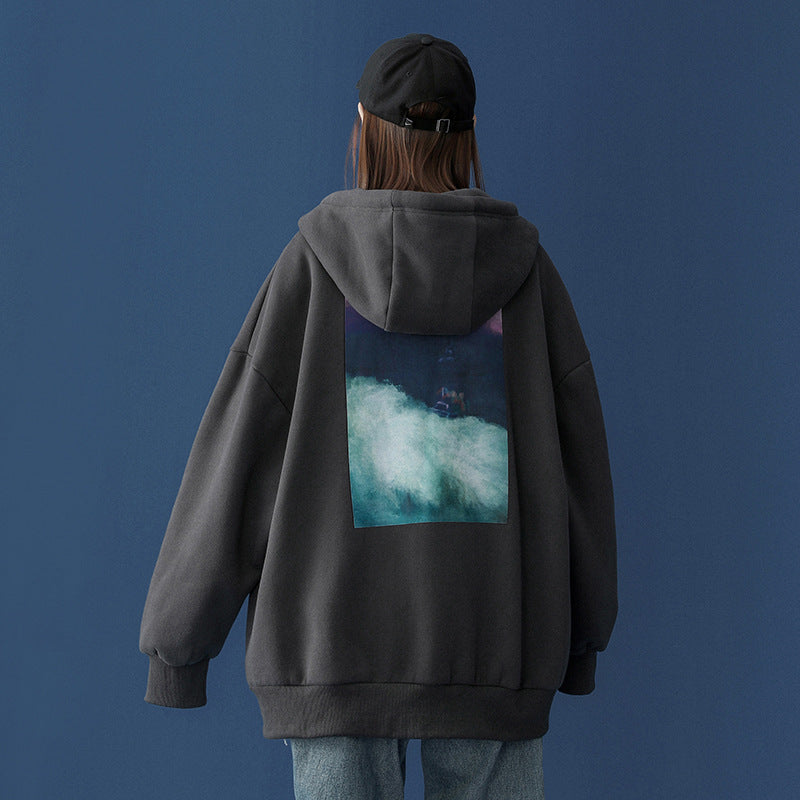 Spring Hooded Cardigan Sweater Women'S Unisex Style Trendy Couples Jacket Coat Spring hooded cardigan sweater women's unisex style trendy couples jacket coat