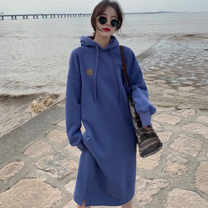 Long Hooded Brushed Hoody Women's Dress