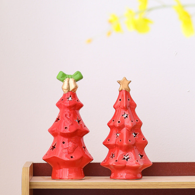 Christmas Ceramic Transparent Christmas Tree Night Light