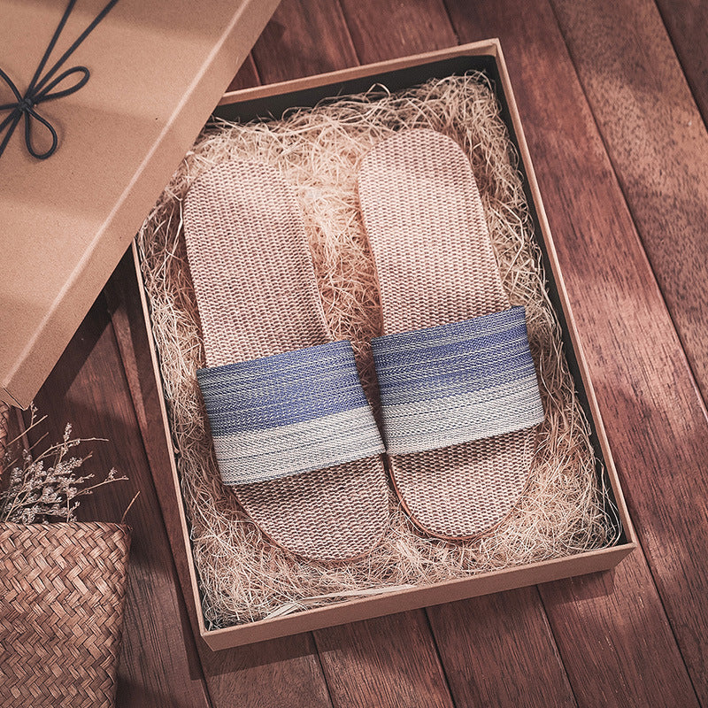 Linen slippers