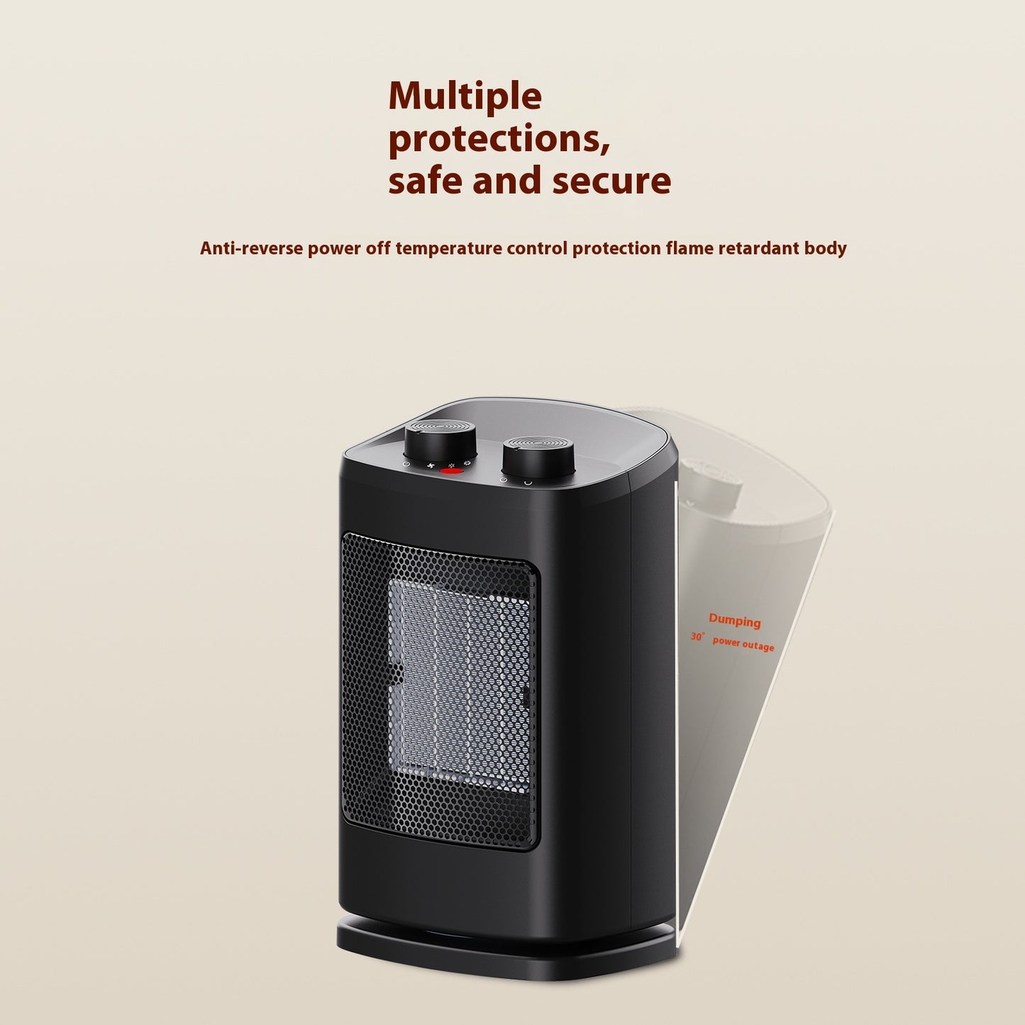 Heater Desktop Small Warm Air Blower PTC Ceramic Heating Electric Heater