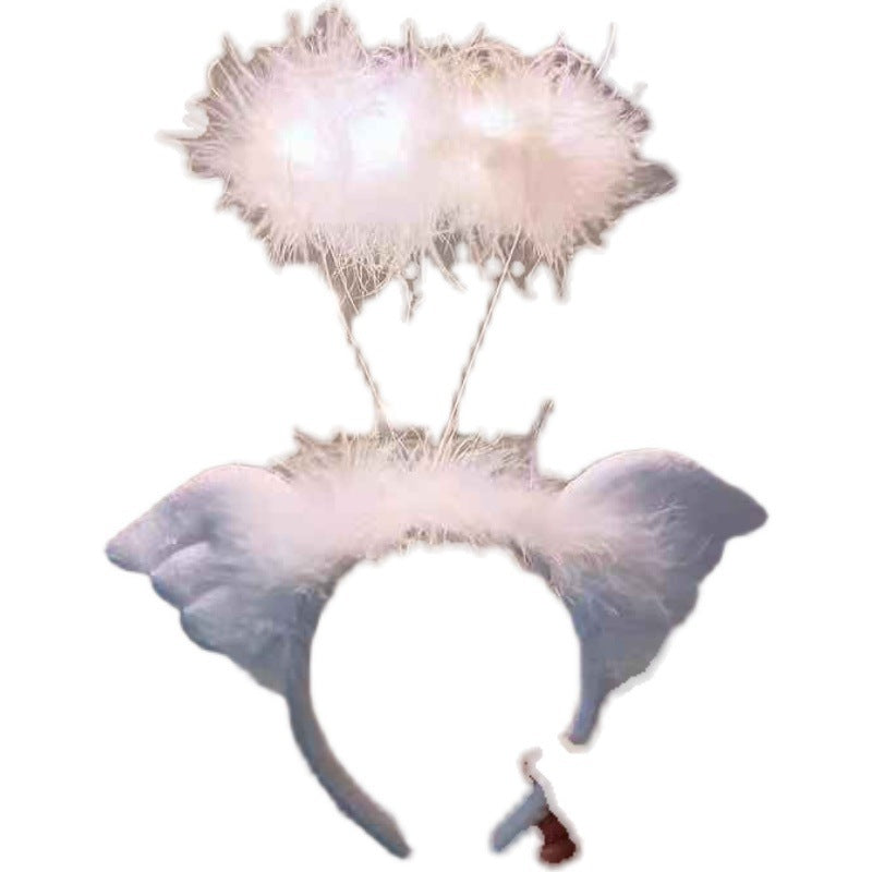 Angel Headband Christmas Headwear With Lights