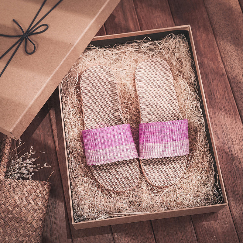 Linen slippers