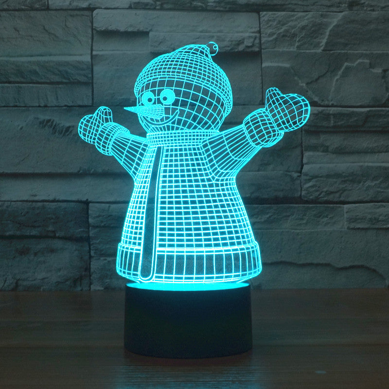 Christmas 3D table lamp colorful touch acrylic atmosphere light