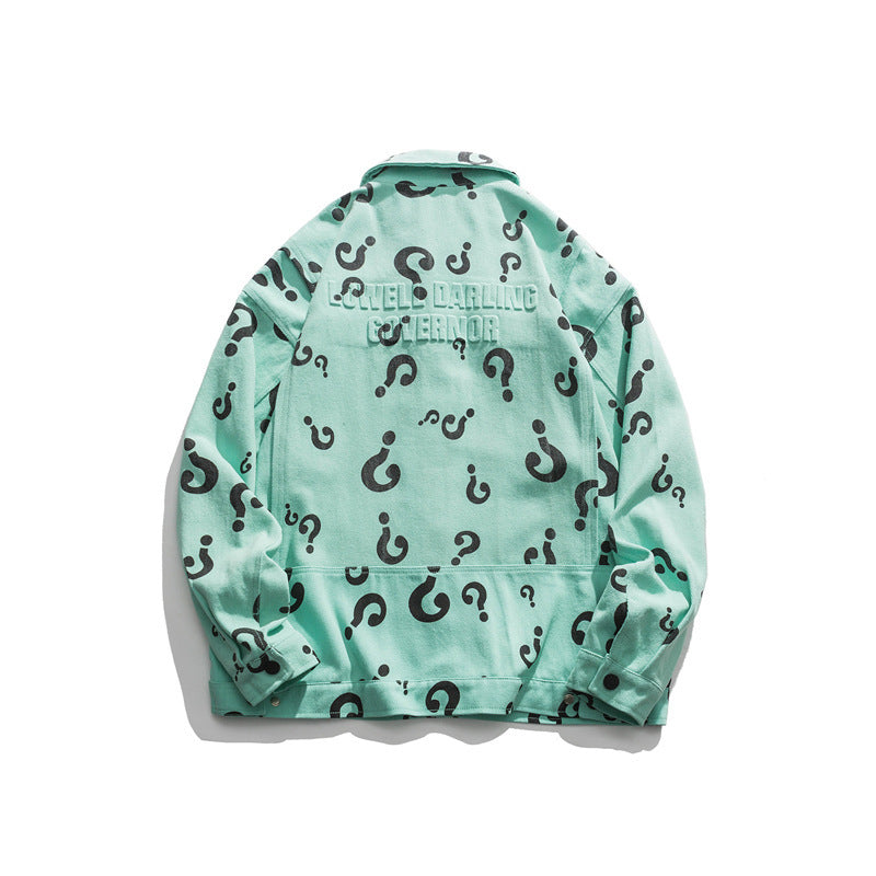 Individual Print Lapel Unisex Casual Jacket For Men And Women