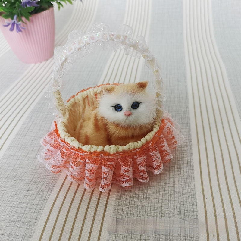 Lace Cabas Cat Fur Ornaments Children's Toys