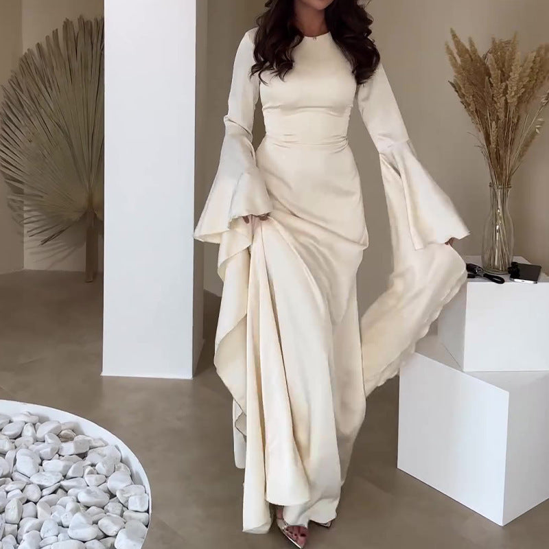 Dubai Robe Slim Fit Slimming Waist-tight Temperament Dress