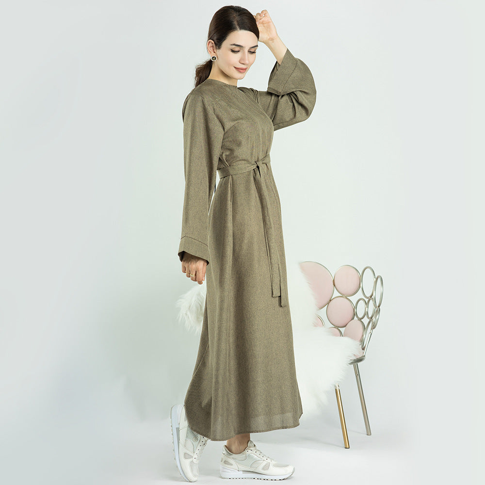 Women's Dubai Casual Solid Color Dress