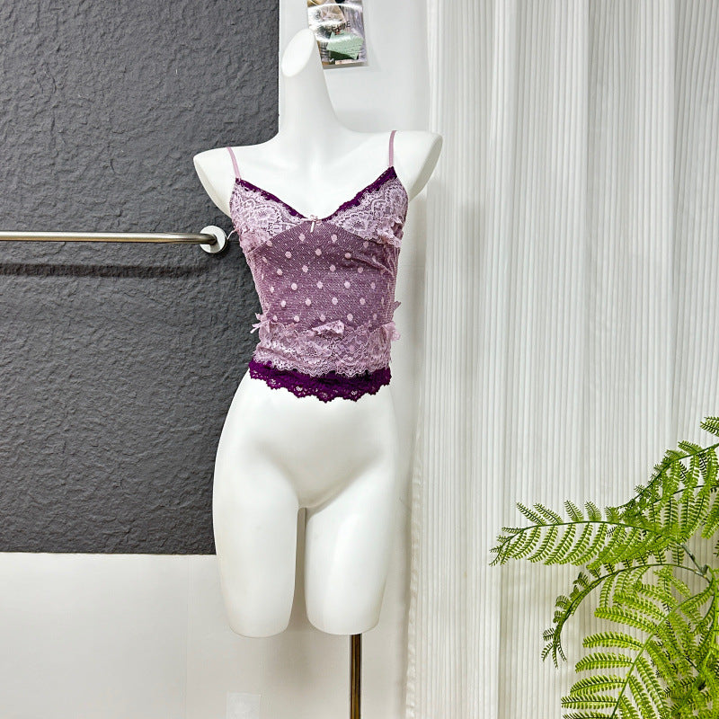 Sweet Dream Polka Dot Lace Small Sling