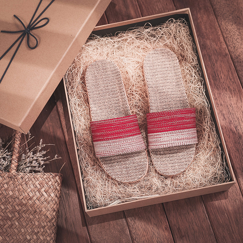 Linen slippers