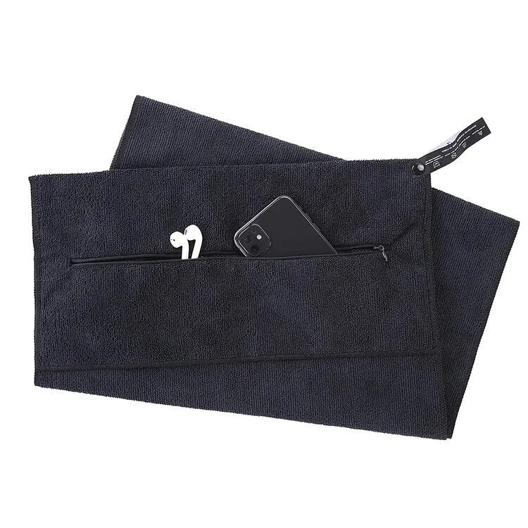 Sports Gym Towel Hooded Invisible Zipper Apron