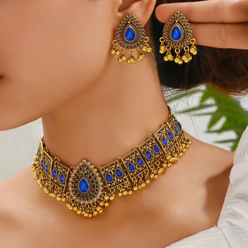 Fashion Retro Mid-East Wind Peacock Shape Water Drop Elegant Outfit