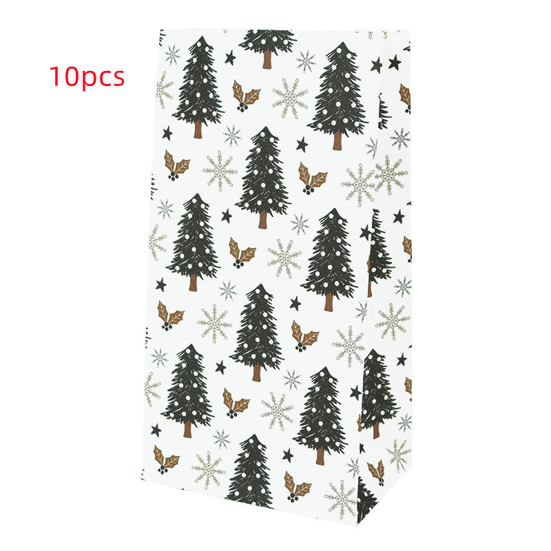 Christmas Wrapped Paper Bags Snowman Snowflakes No Mention