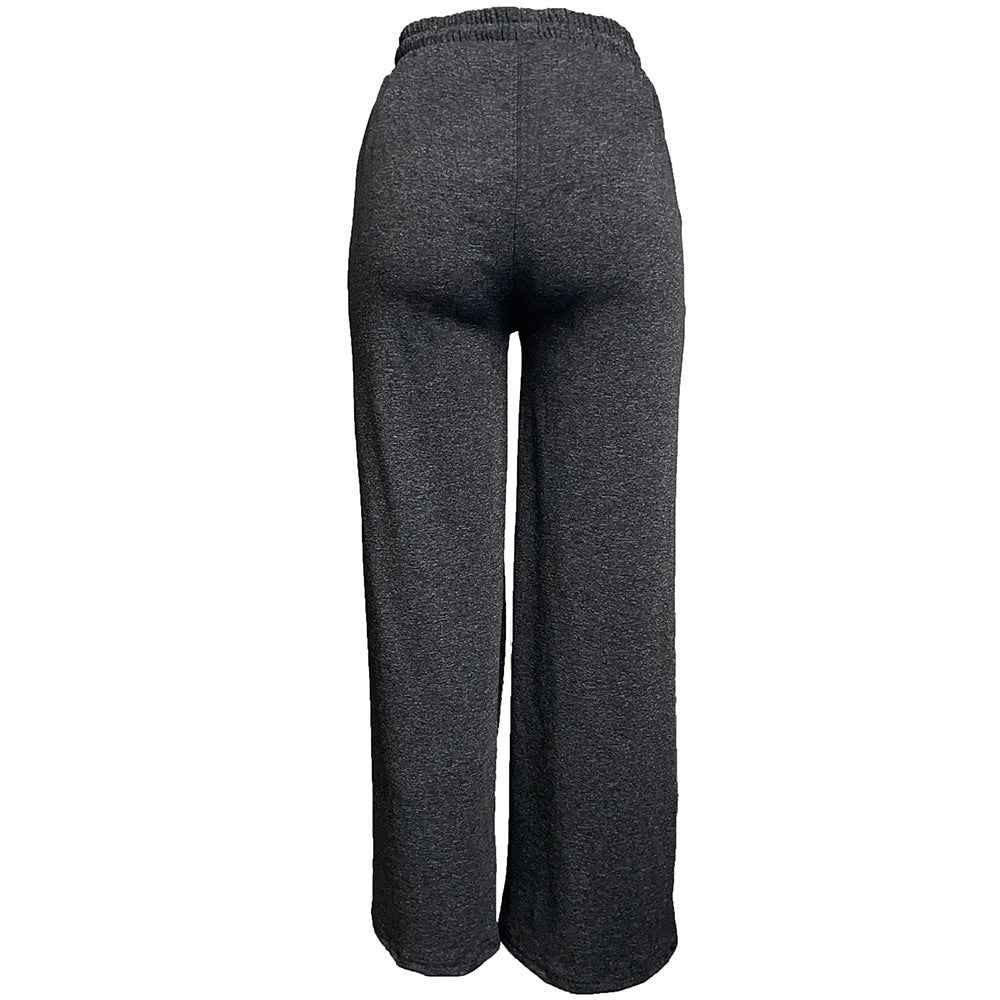 Casual Pants Loose Women's Drawstring Pocket Wide Leg Pants