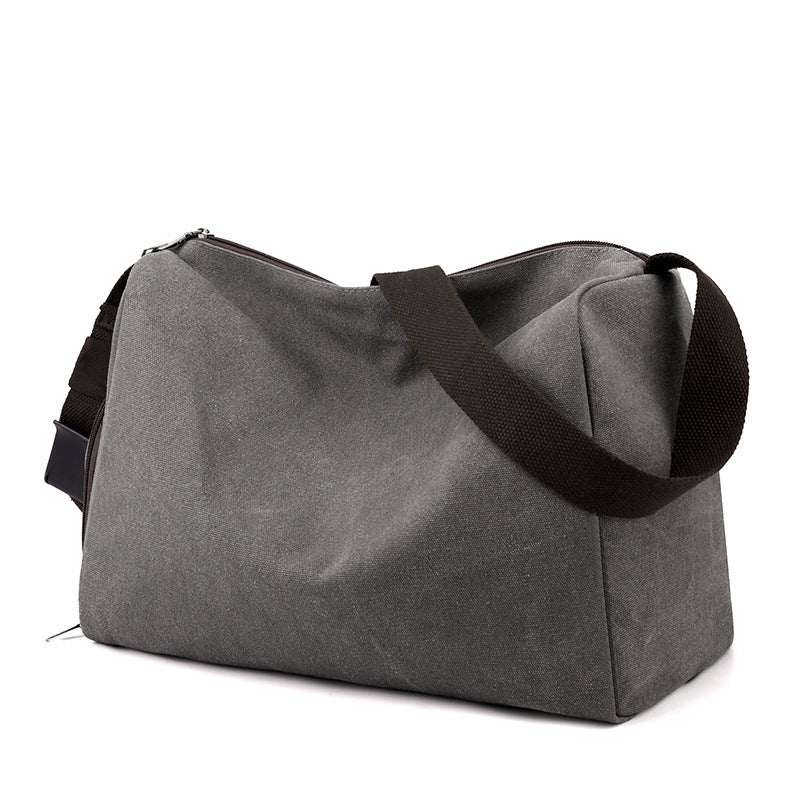 Retro Canvas Sports Gym Large-capacity Crossbody Bag