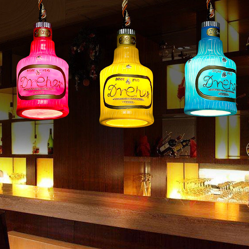 Wine Bottle Pendant Creative Lighting Personality Wine Bottle Lights