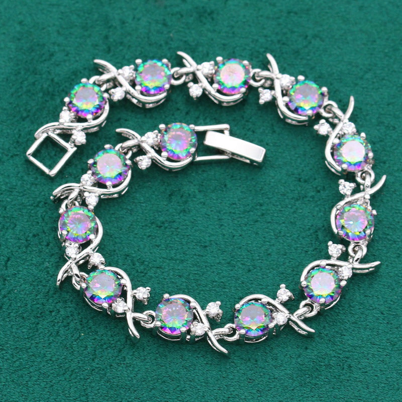 Fashionable Ring Necklace Earring Bracelet Suit