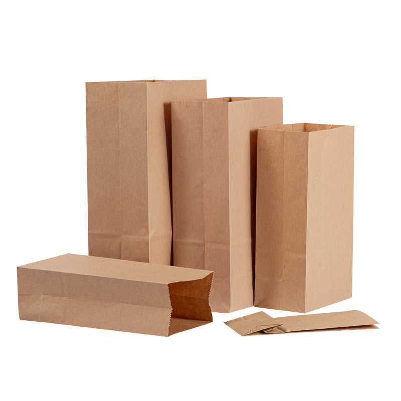 Square Bottomed Kraft Paper Bags For Oil Proof Food Packaging