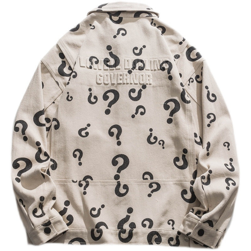 Individual Print Lapel Unisex Casual Jacket For Men And Women