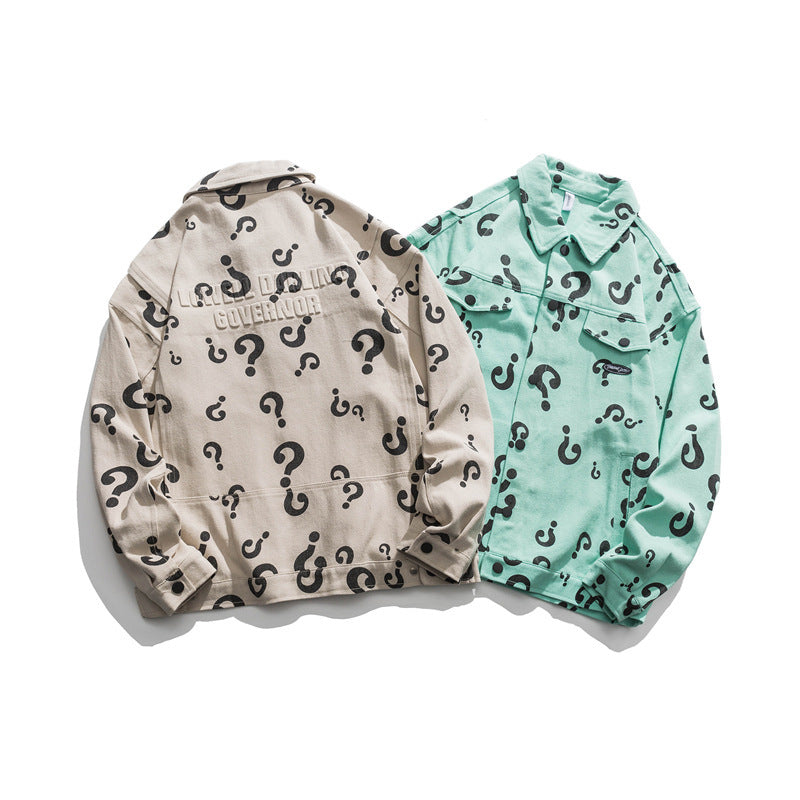 Individual Print Lapel Unisex Casual Jacket For Men And Women