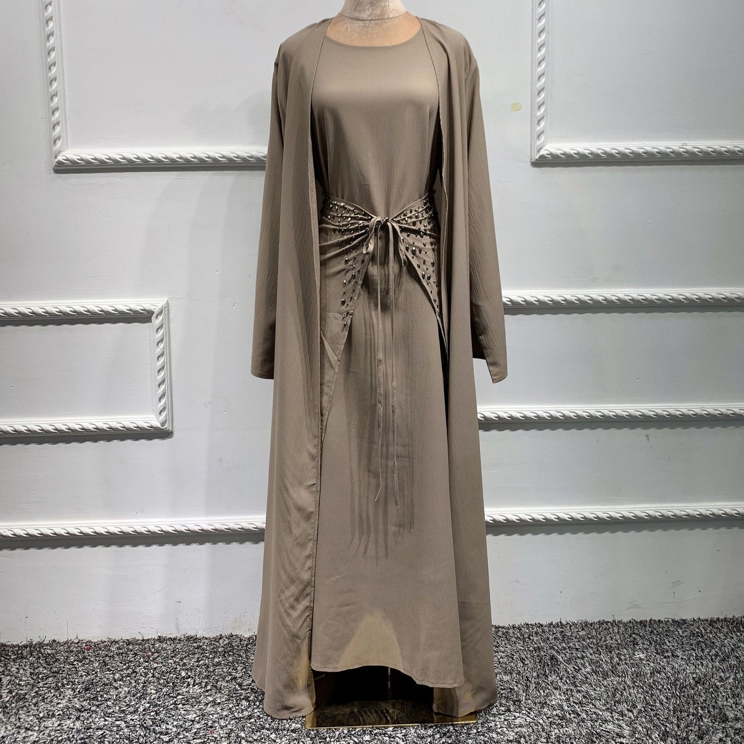 Middle East Dubai Solid Color Three-piece Suit