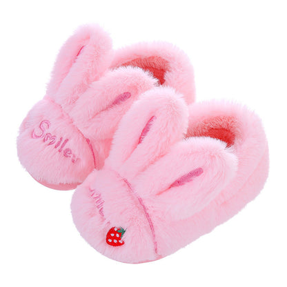 Thick Bottom Non Slip Baby Cute Indoor And Outdoor Home Fur Slippers