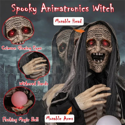 6 Feet Of Halloween Decorations For Witches With Orbs
