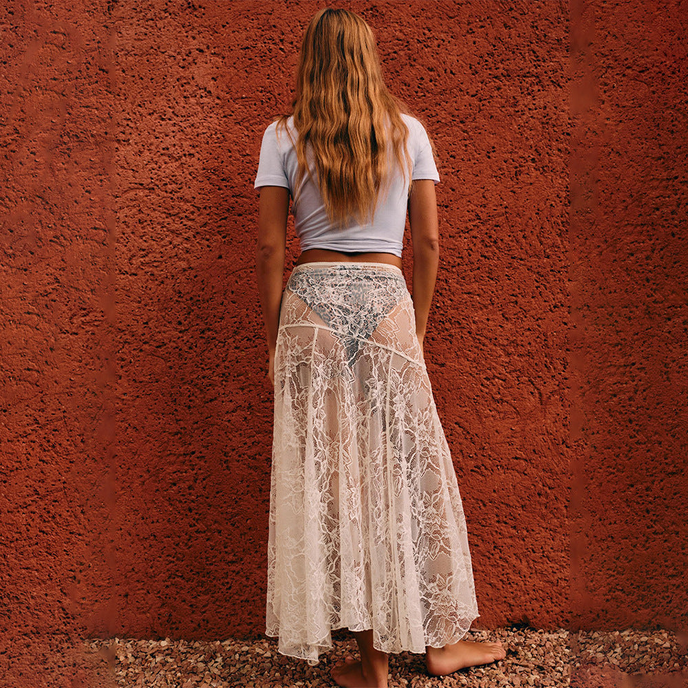 Fashion Lace Pure Color All-matching