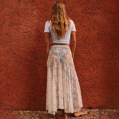Fashion Lace Pure Color All-matching