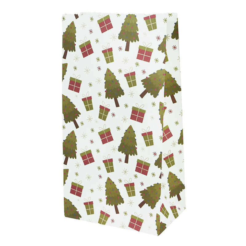 Christmas Wrapped Paper Bags Snowman Snowflakes No Mention