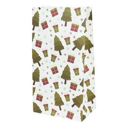 Christmas Wrapped Paper Bags Snowman Snowflakes No Mention