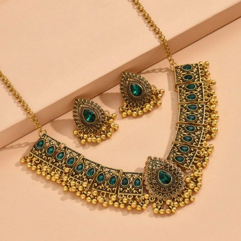 Fashion Retro Mid-East Wind Peacock Shape Water Drop Elegant Outfit