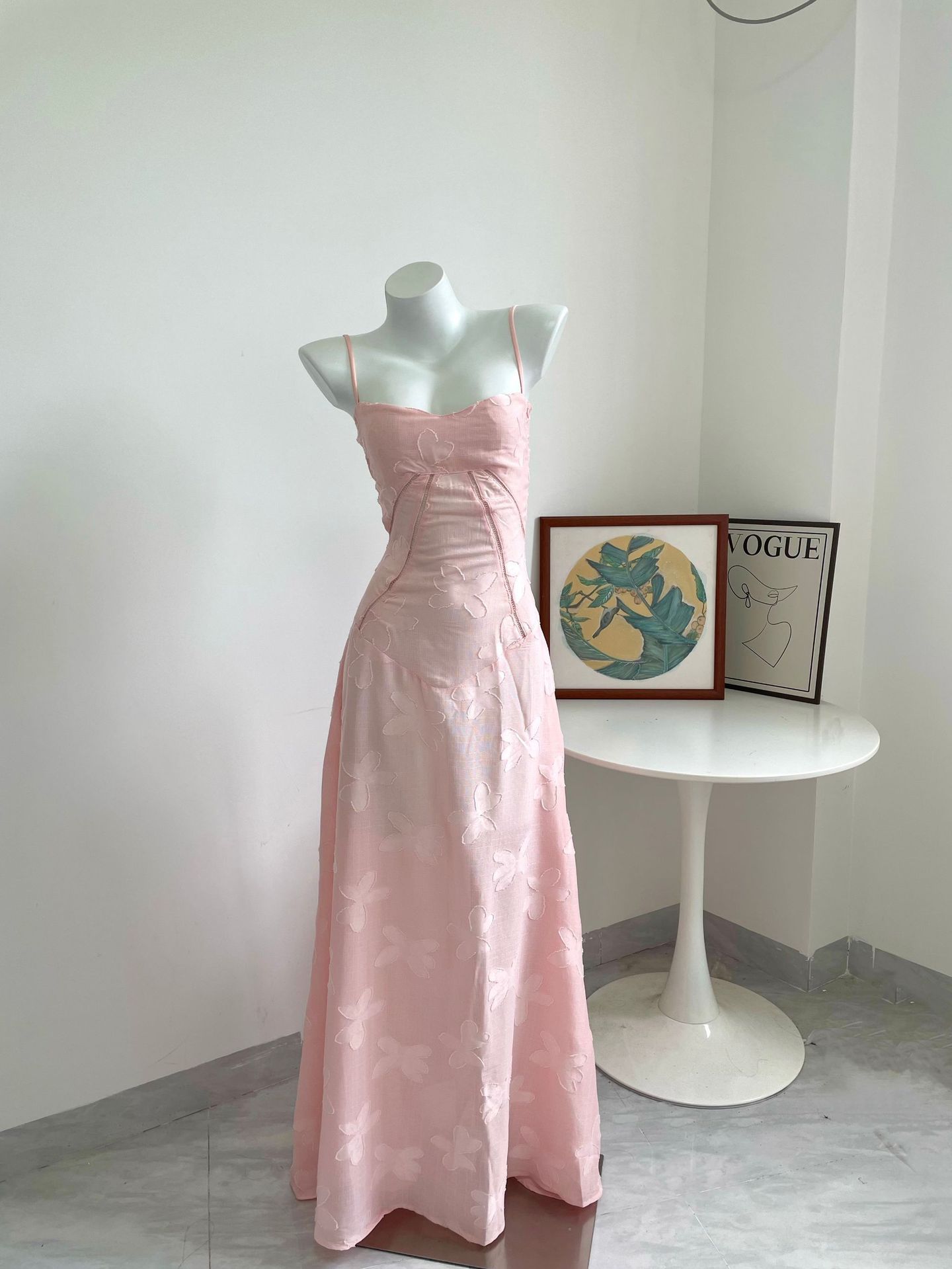 New Embroidered Floral Long Skirt With High-end Feel, Luxurious Camisole Skirt, Slimming Dress