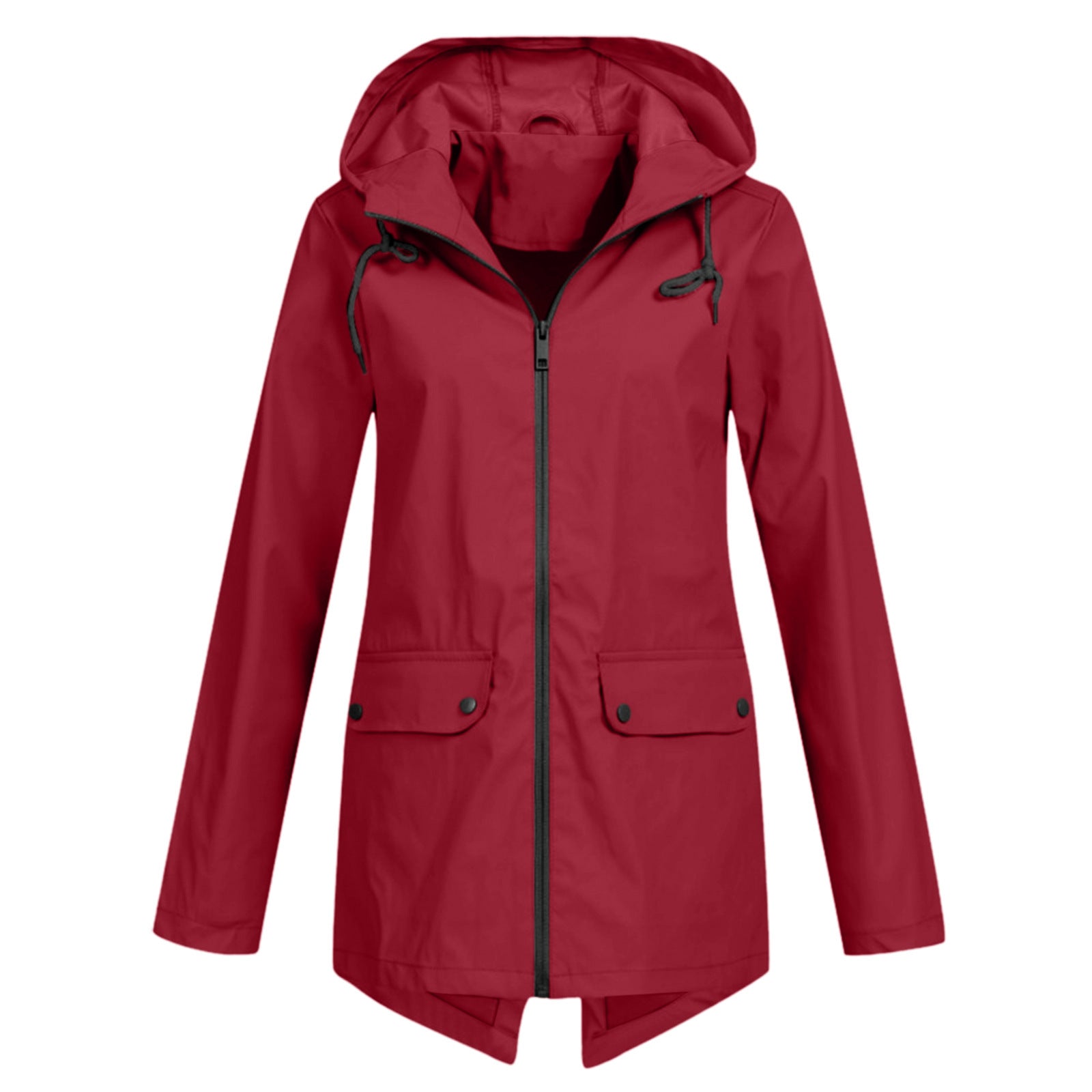 Waterproof Clothing Zipper Hooded Lightweight Outdoor Waterproof Raincoat Jacket Thin Outdoor Coat For Women