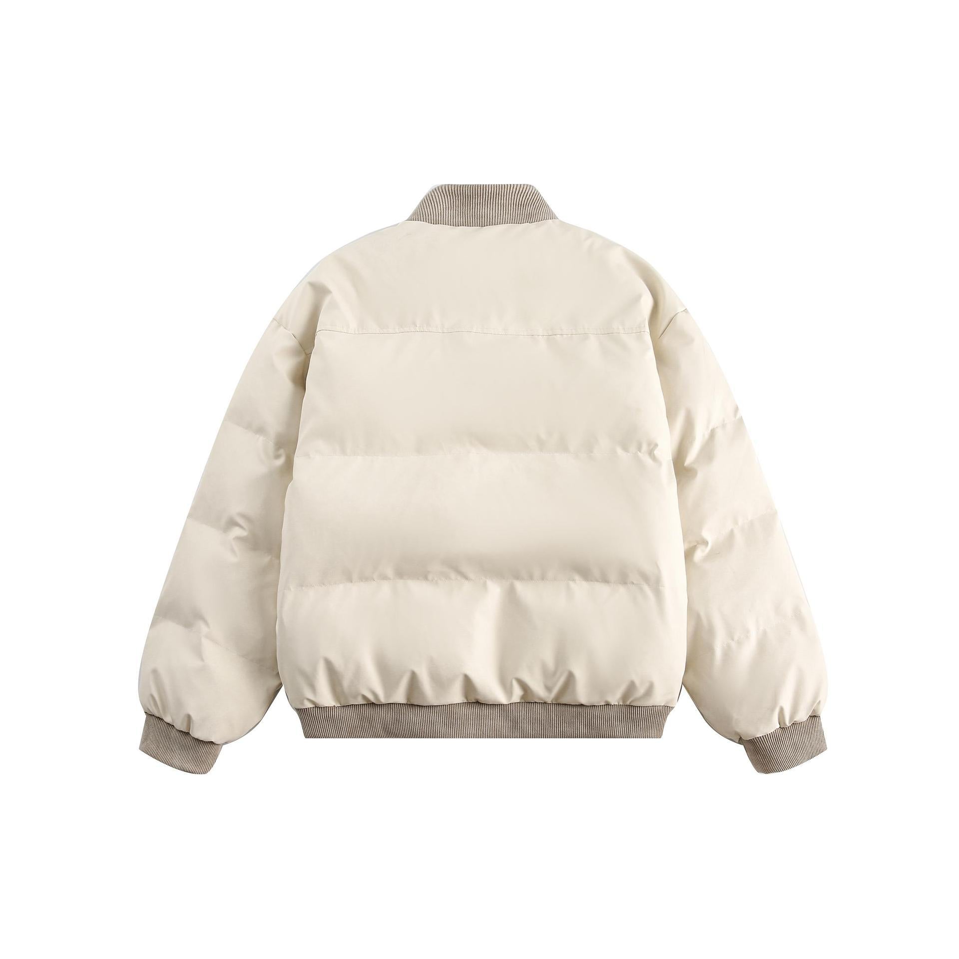 Stitching Pu Shuai Fake Two-piece Cotton-padded Clothes For Men And Women