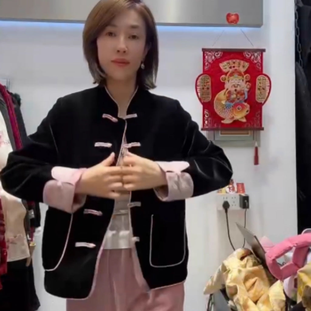 New Chinese Style Buttoned Jacket With High-end Temperament