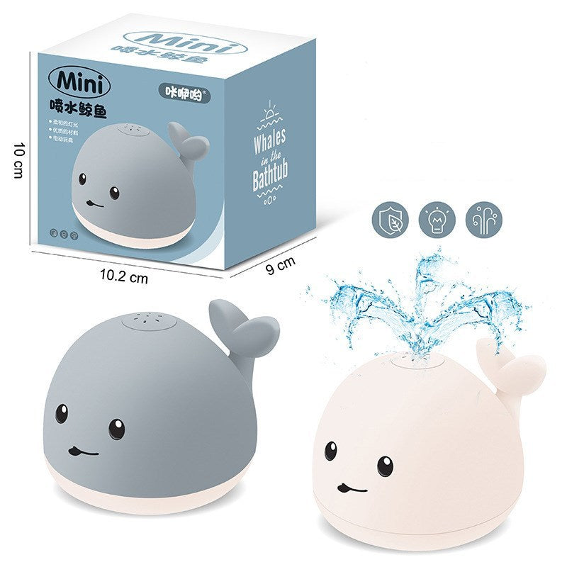 Automatic spraying whale bath toy for babies