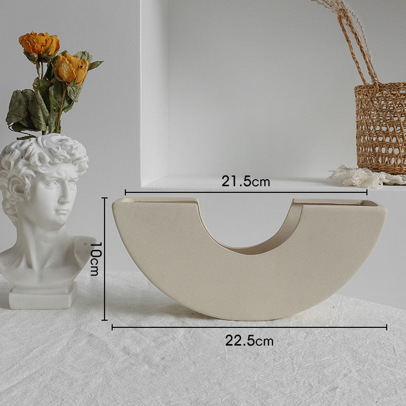 Handmade ceramic vase for interior decoration