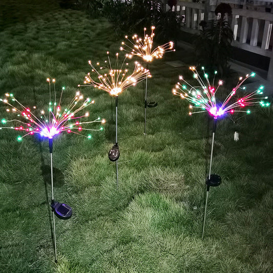 Ground-Inserted Firework Lights Christmas Outdoor LED Holiday Sky Starry Lights Lawn Christmas Lights Solar String Lights