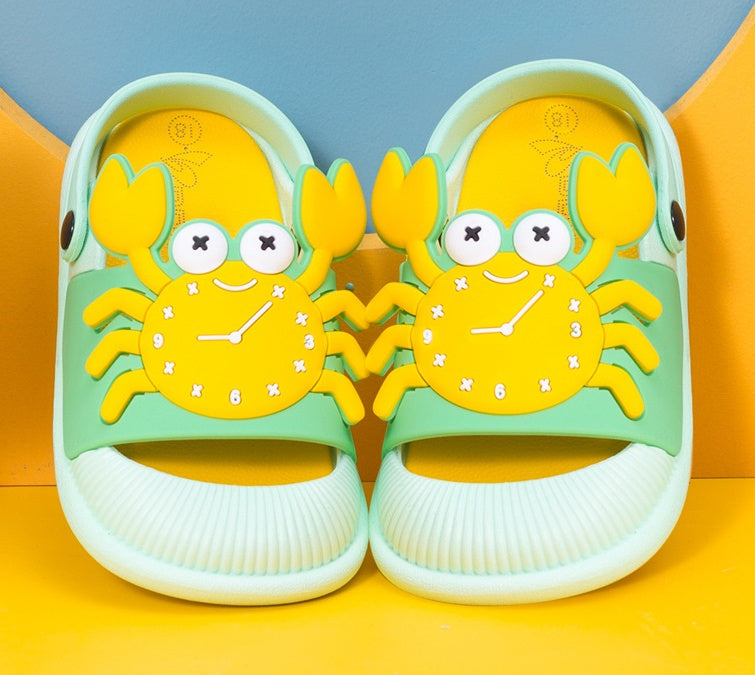 Cute Cartoon Boys And Girls Baotou Sandals Baby Non-slip Beach Slippers