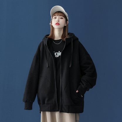 Spring Hooded Cardigan Sweater Women'S Unisex Style Trendy Couples Jacket Coat Spring hooded cardigan sweater women's unisex style trendy couples jacket coat