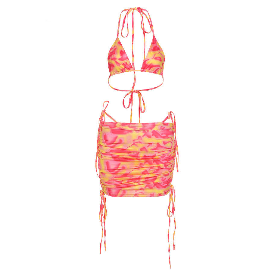 Summer New Women'S Sexy Inner Wear Vest Fashion Bag Hip Short Skirt Two-Piece Suit Women