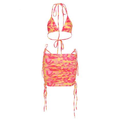 Summer New Women'S Sexy Inner Wear Vest Fashion Bag Hip Short Skirt Two-Piece Suit Women