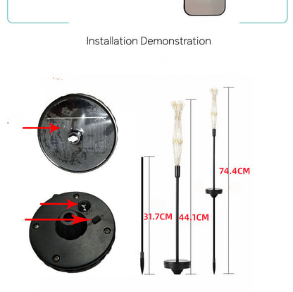 Ground-Inserted Firework Lights Christmas Outdoor LED Holiday Sky Starry Lights Lawn Christmas Lights Solar String Lights